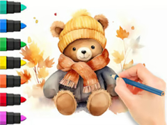 Jwèt Coloring Book: Autumn Bear