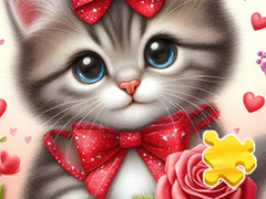 Jwèt Jigsaw Puzzle: Rose Cat