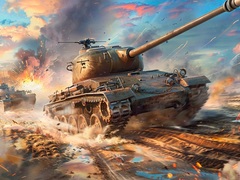 Jwèt Battle Tanks Firestorm