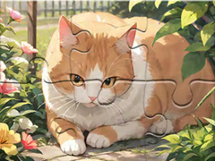 Jwèt Jigsaw Puzzle: Cat Garden