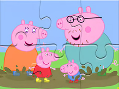 Jwèt Jigsaw Puzzle: Peppa Pig Muddy Puddles