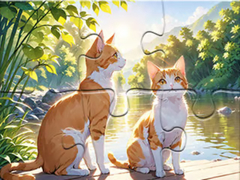 Jwèt Jigsaw Puzzle: Cats In Pairs