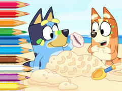 Jwèt Coloring Book: Bluey On The Beach