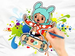 Jwèt Coloring Book: Toca Boca Skateboard