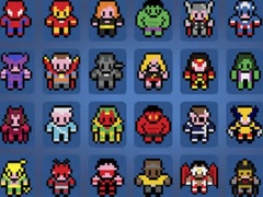 Jwèt Pictures By Numbers Superheroes