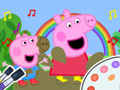 Jwèt Coloring Book: Peppa Pig Muddy Funny