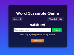 Jwèt Word Scramble Game Challenge