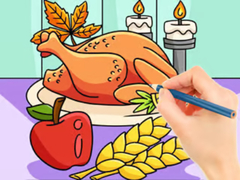 Jwèt Coloring Book: Thanksgiving Turkey Meal