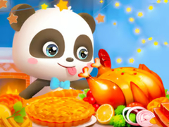 Jwèt Jigsaw Puzzle: Little Panda Thanksgiving Feast