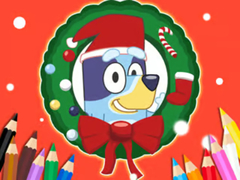 Jwèt Coloring Book: Bluey Santa Claus