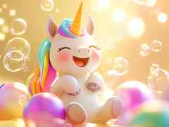 Jwèt Jigsaw Puzzle: Unicorn Bubble Fun