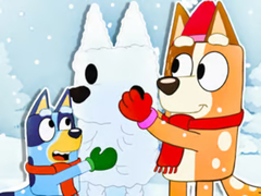 Jwèt Jigsaw Puzzle: Bluey Christmas Snowman