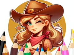 Jwèt Coloring Book: Cowgirl
