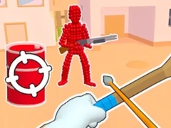 Jwèt Stickman Archer Shooting Arrows at Reds