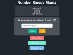 Jwèt Number Guess Mania