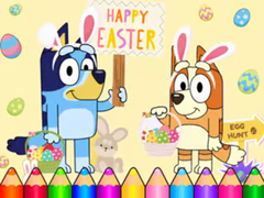 Jwèt Coloring Book: Bluey Happy Easter
