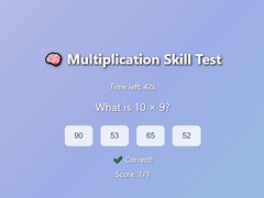 Jwèt Multiplication Skill Test