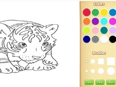 Jwèt Baby Tiger Coloring Book