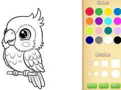 Jwèt Kawaii Animal Coloring Book