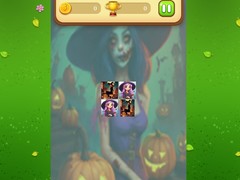 Jwèt Halloween Witch Memory Match