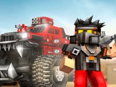 Jwèt Blocky Cars: Car Battle