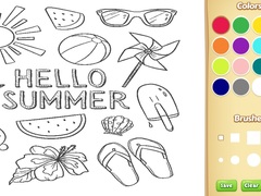Jwèt Hello Summer Coloring Book for Kids