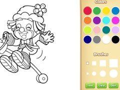 Jwèt Clown Coloring Pages