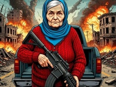 Jwèt Grandma with machine-gun: Apocalypsis
