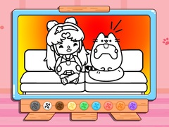 Jwèt Coloring Book: Toca Life With Pusheen