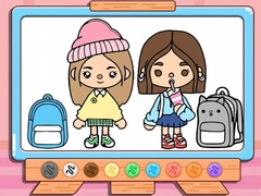 Jwèt Coloring Book: Toca Boca Back To School