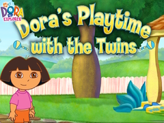 Jwèt Dora the Explorer Dora's Playtime with the Twins