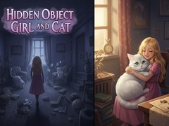 Jwèt Hidden Object - Girl and Cat