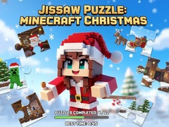 Jwèt Jigsaw Puzzle: Minecraft Christmas