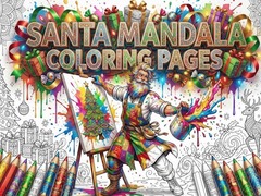 Jwèt Santa Mandala Coloring Pages