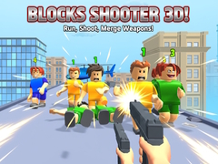 Jwèt Blocks Shooter 3D! Run, Shoot, Merge Weapons!