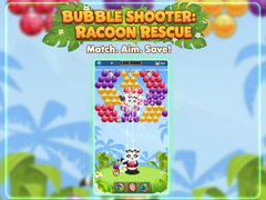 Jwèt Bubble Shooter Raccoon Rescue