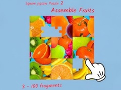Jwèt Square jigsaw Puzzle 2 - Assemble Fruits