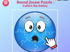 Jwèt Round jigsaw Puzzle - Collect the Smiley