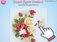 Jwèt Round jigsaw Puzzle 2 - Assemble Bouquet flowers
