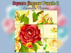 Jwèt Square jigsaw Puzzle 2  Assemble Flowers