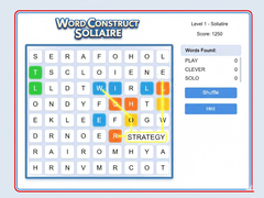 Jwèt Word Construct Solitaire