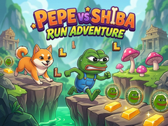 Jwèt Pepe vs Shiba Run Adventure