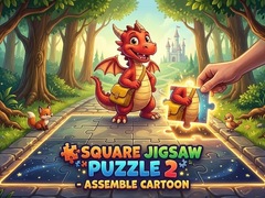 Jwèt Square jigsaw Puzzle 2 - Assemble Cartoon