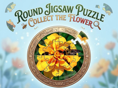 Jwèt Round jigsaw Puzzle - Collect the Flower