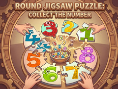 Jwèt Round jigsaw Puzzle - Collect the Number