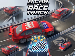 Jwèt A Car on a Race Track