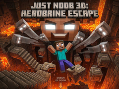 Jwèt Just Noob 3D: Herobrine Escape