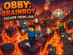 Jwèt Obby: Brainrot escape from Lava