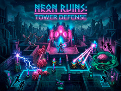Jwèt Neon Ruins: Tower Defense