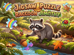 Jwèt Jigsaw Puzzle: Raccoon Jimothy 